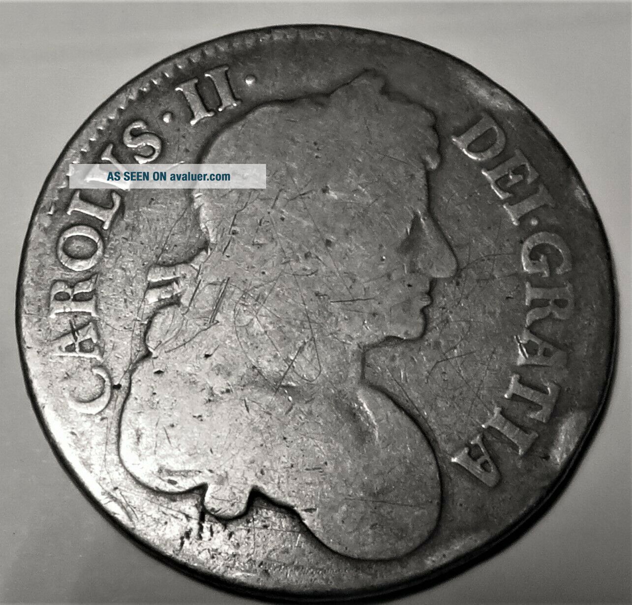 Médaille Rare Grande-Bretagne Roi Charles II Années 1680 - Bronze UNC - Jean Dassier