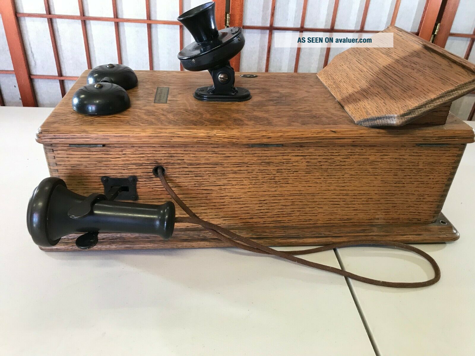RARE Antique General Electric 323BW Oak Hand Crank Wall Phone Pat. Jan ...