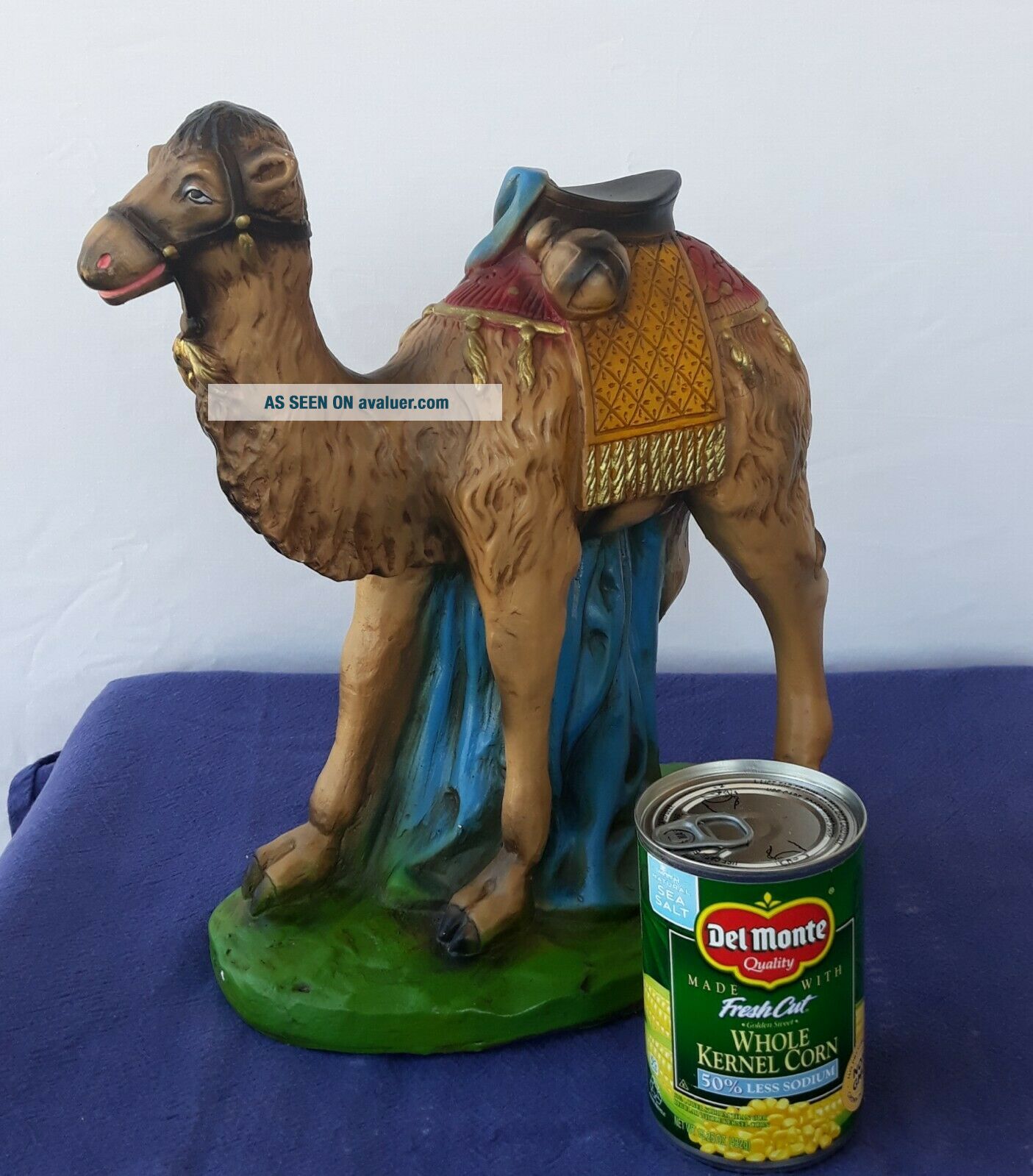 Pglaster Vtg Christmas Nativity Scene Figurine LARGE Chalk Ware Plaster ...