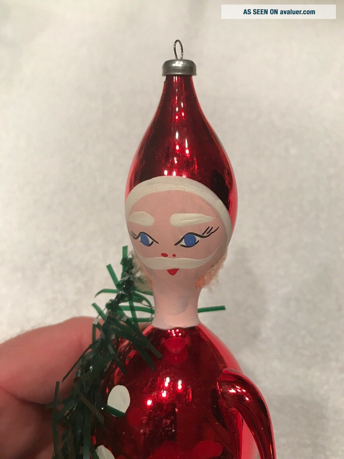 Fantastic Antique Blown Glass Santa Claus Christmas Tree Ornament ...