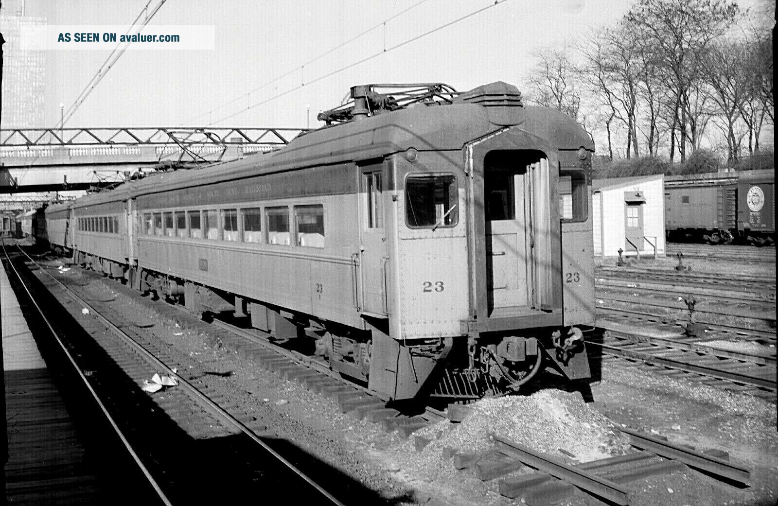 South Shore Line 23,  interurban in Chicago Terminal Orig size 620 Rect negative