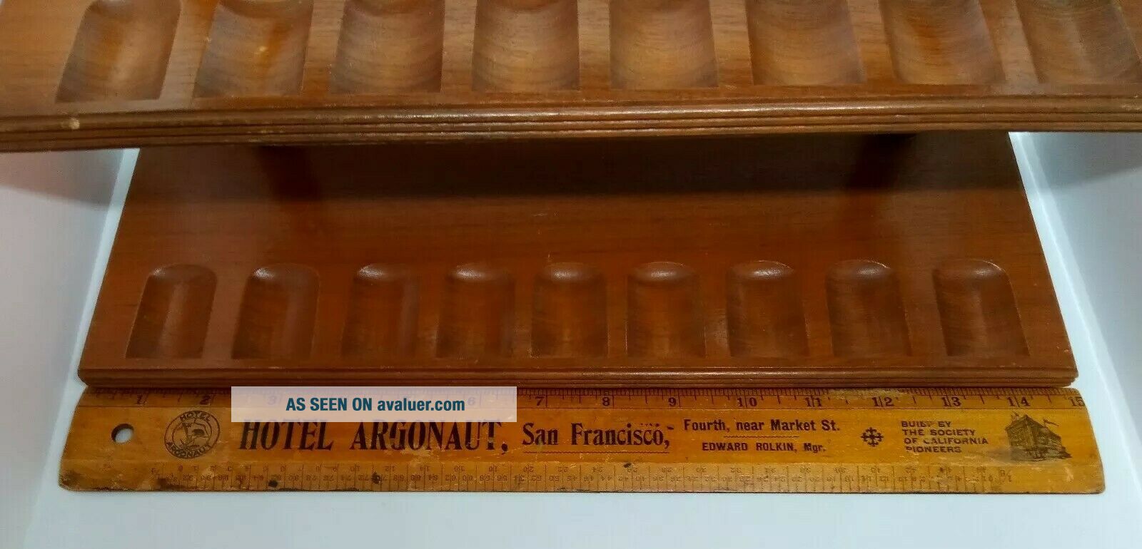 Vintage Tobacco Pipe Rack 3 Tier 24 Hole Wooden Display For Wall Or ...