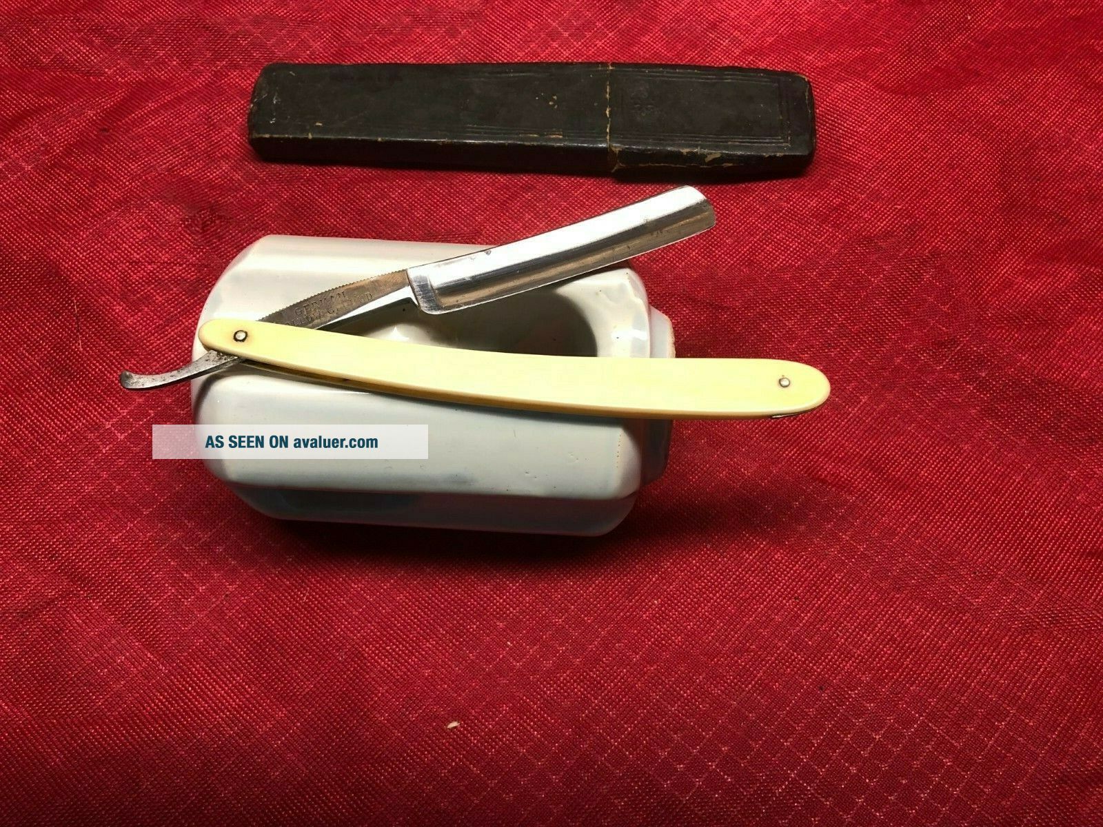 Antique German Hollow Ground Straight Razor On Edge Reads Friday | #4607867