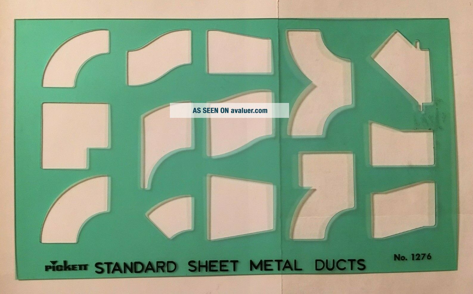 NOS Pickett Standard Sheet Metal Ducts Template 1276 - | #4677534