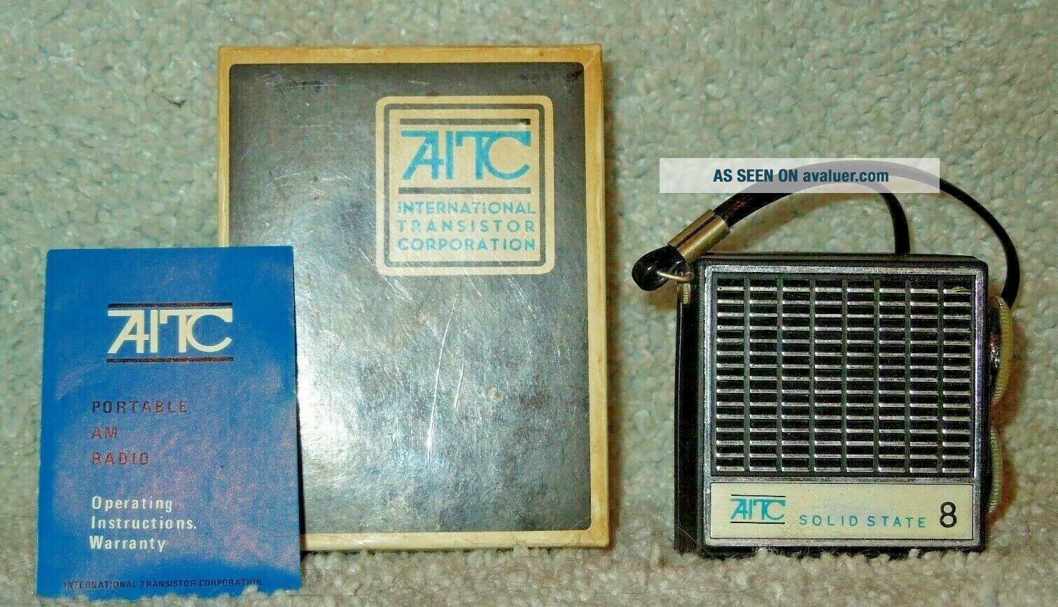 Vintage Rare AITC Tiny Micro Transistor Radio MODEL M - 1108 SOLID ...