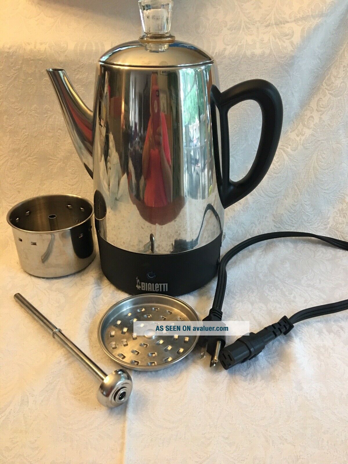 Bialetti 8 Cup Electric Percolator Model DK08B Coffee Tea Maker | #4884482