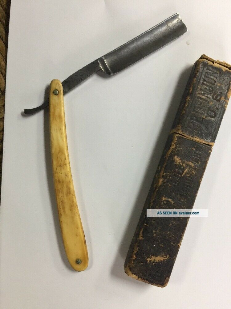 Vintage H. H Hill “Solingen” German Made Blue Steel Straight Razor RARE ...