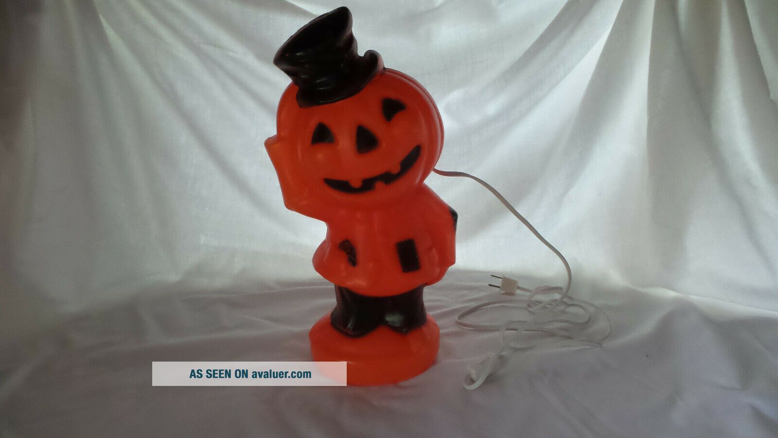 Vintage 14 " Halloween Blow Mold Jack - O - Lantern Pumpkin Man | #4999376