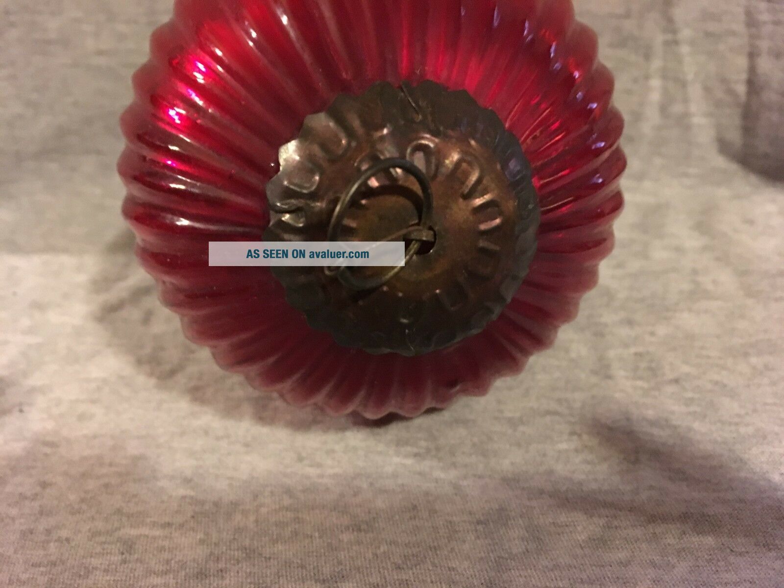 Vintage Mercury Glass Red Large Christmas Ornament | #5018658