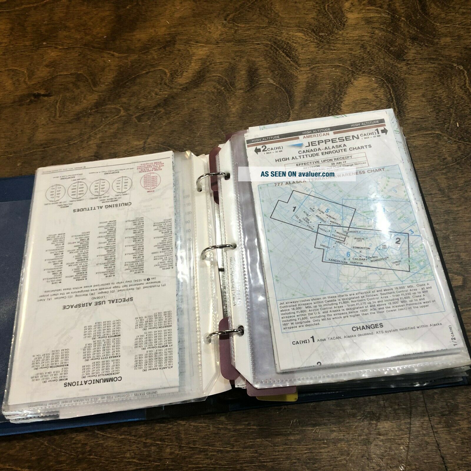 Pilots JEPPESEN Flight High Altitude / Enroute CHARTS In Binder AA ...