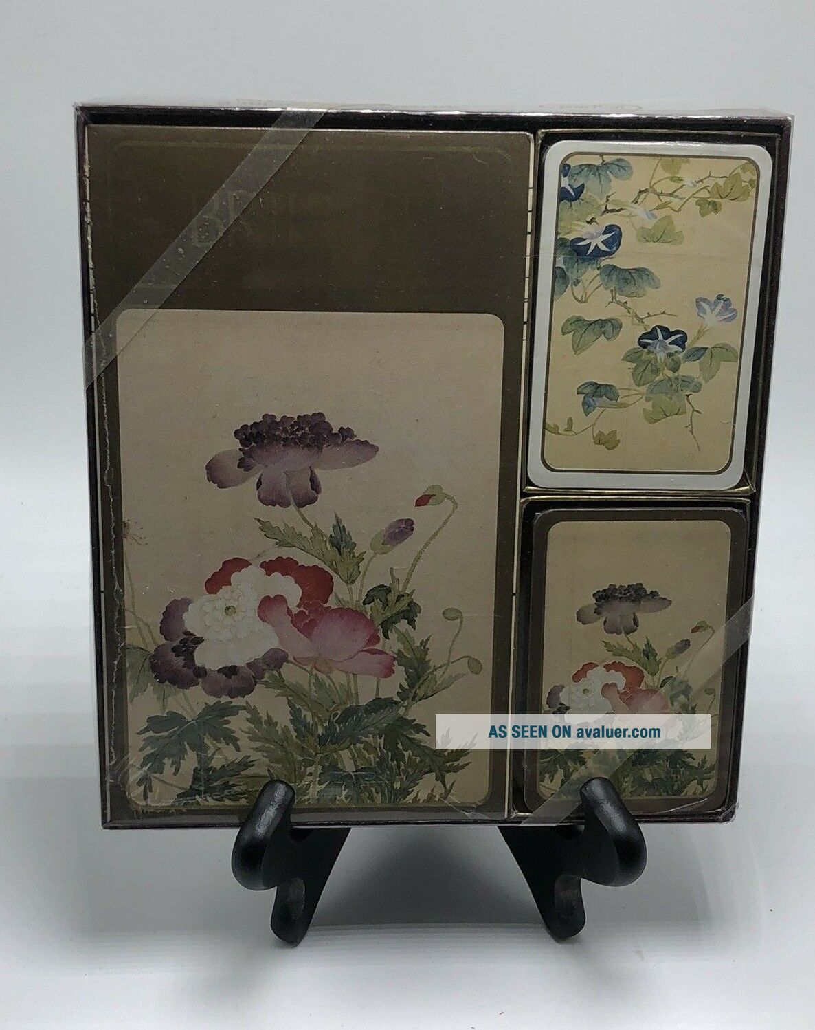 Vintage Caspari BRIDGE ENSEMBLE Playing Card Double Deck Score Pad Set ...
