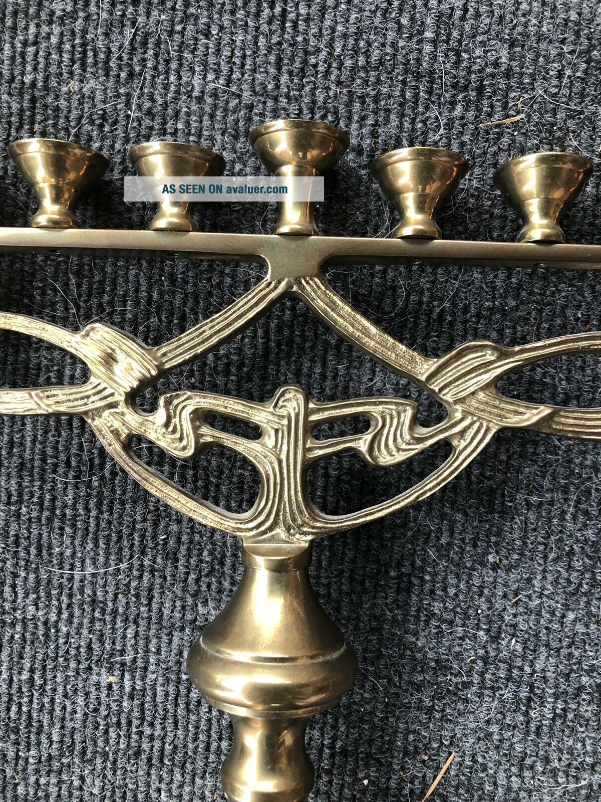 Judaica Candle Holder Hanukkah Jewish Brass Menorah Mima | #5089435