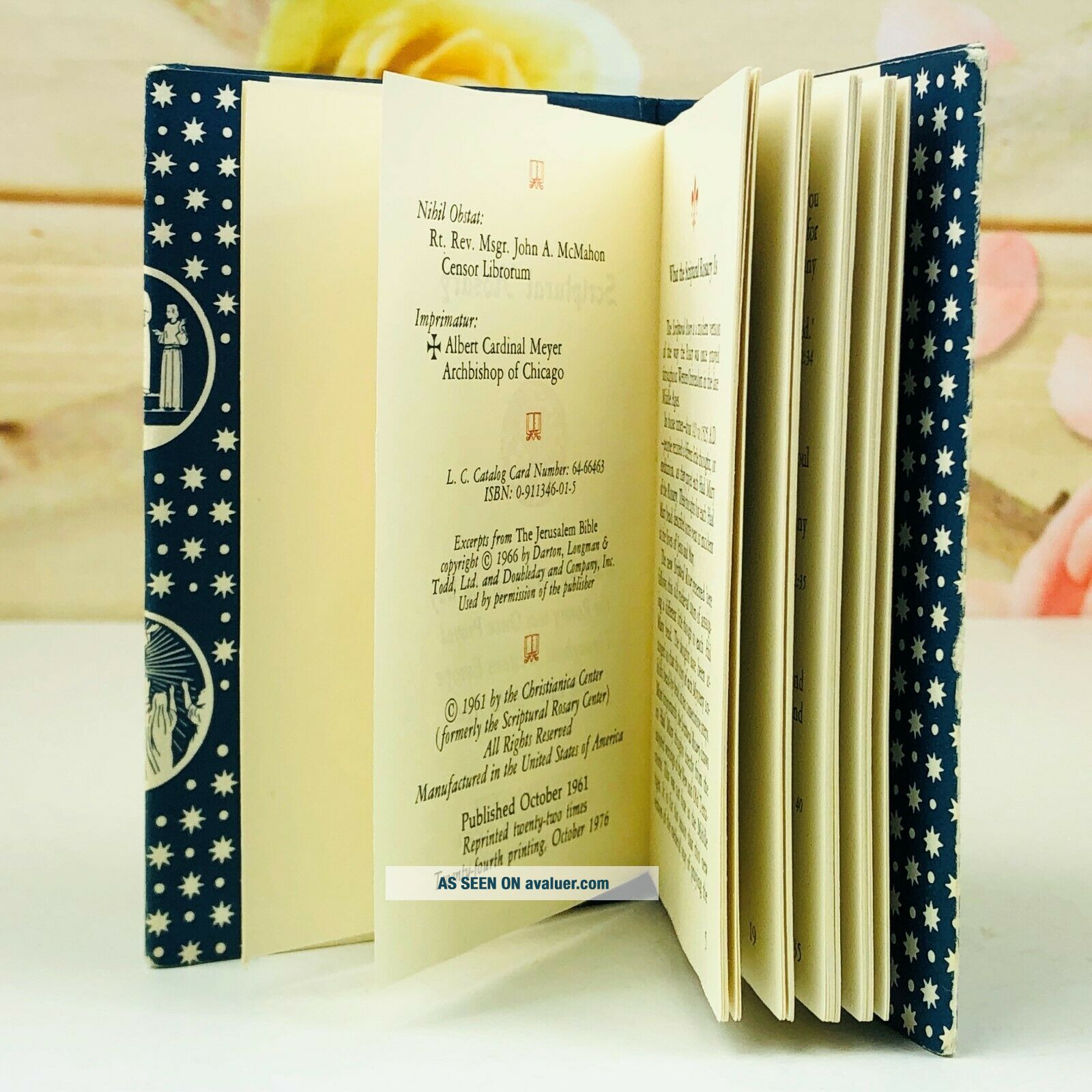 Scriptual Rosary Miniature Book 1976 Illustrated Modern Version Hail ...