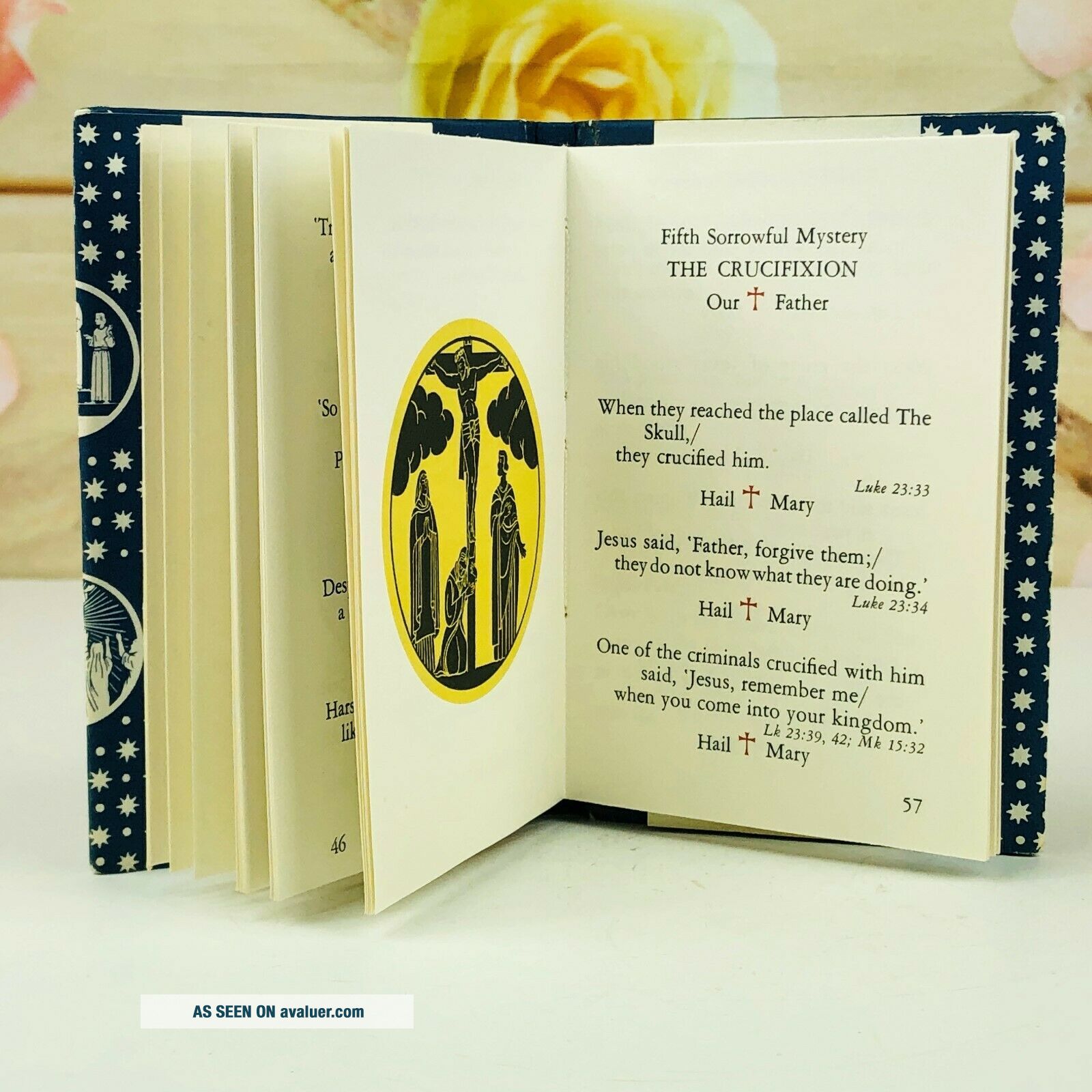 Scriptual Rosary Miniature Book 1976 Illustrated Modern Version Hail ...