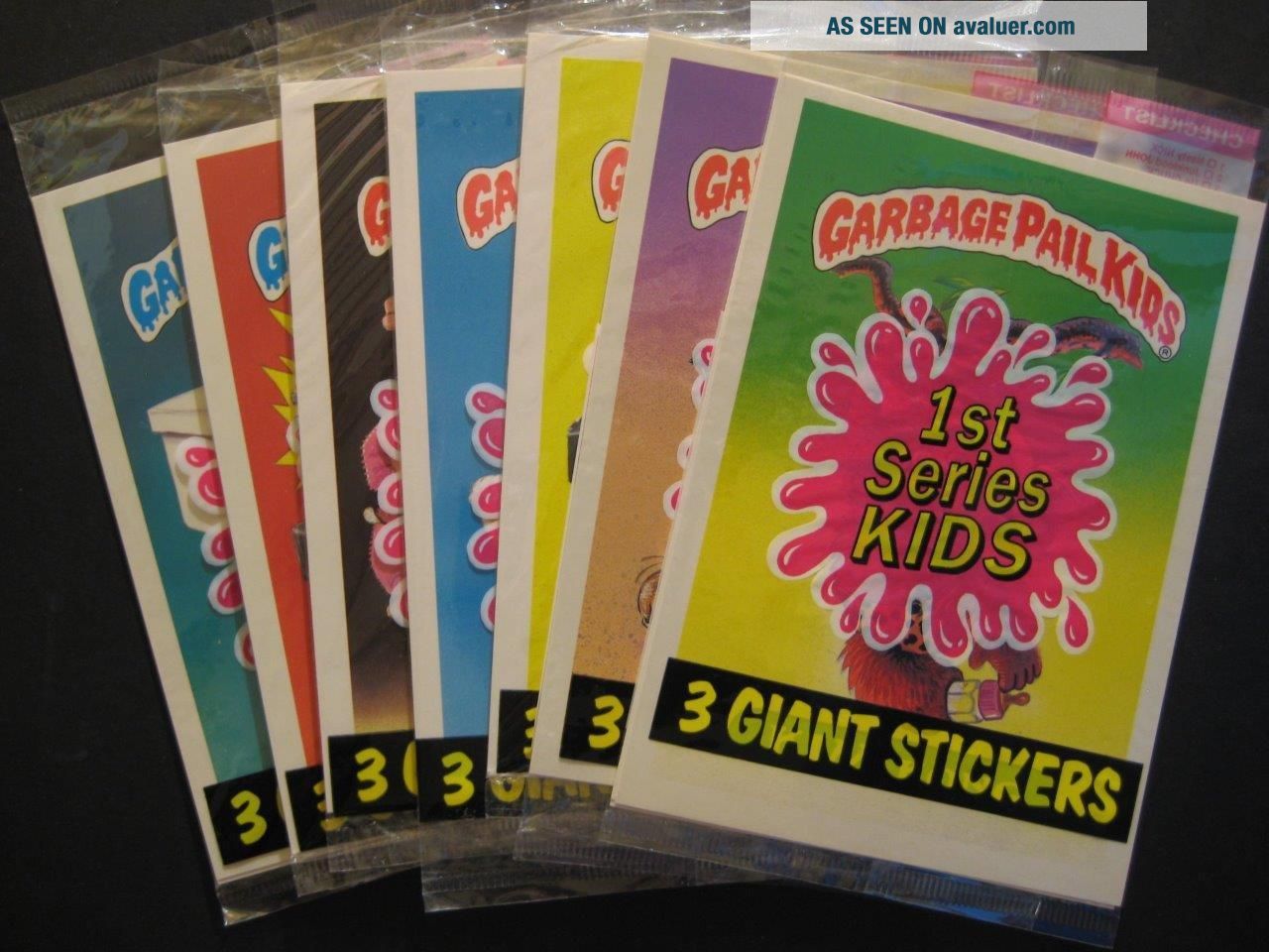 GARBAGE PAIL KIDS 1980s 1ST SERIES GIANT STICKERS 1 PACK WITH 3 ...