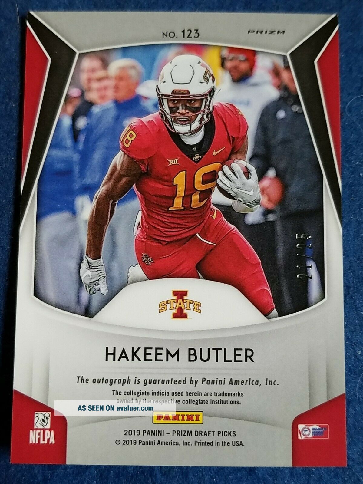 2019 Prizm Draft HAKEEM BUTLER AUTOGRAPH Hyper Prizm SSP Auto /25 ...