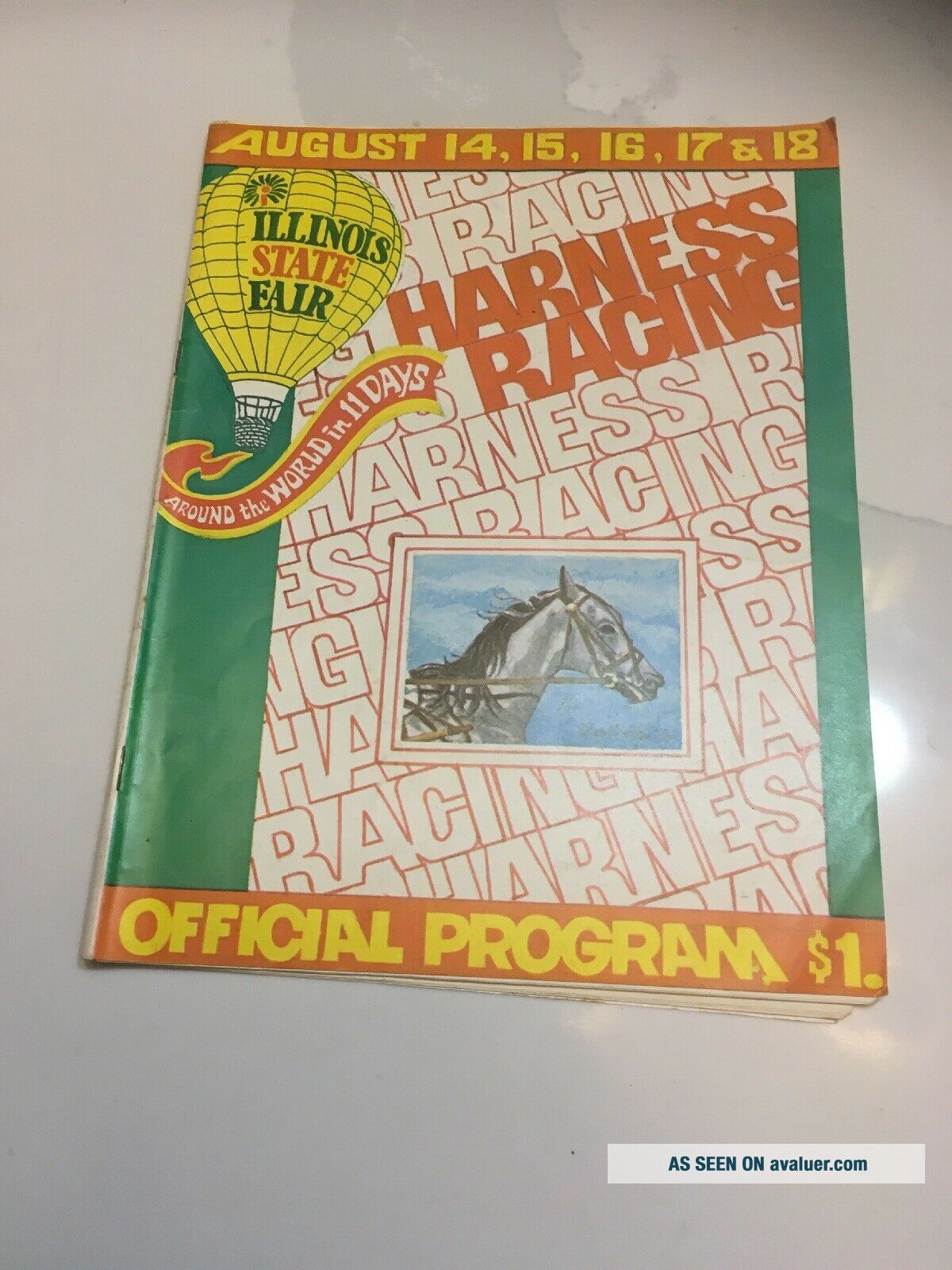 Rare 1978 Illinois State Fair Harness Horse Racing Official Program W ...