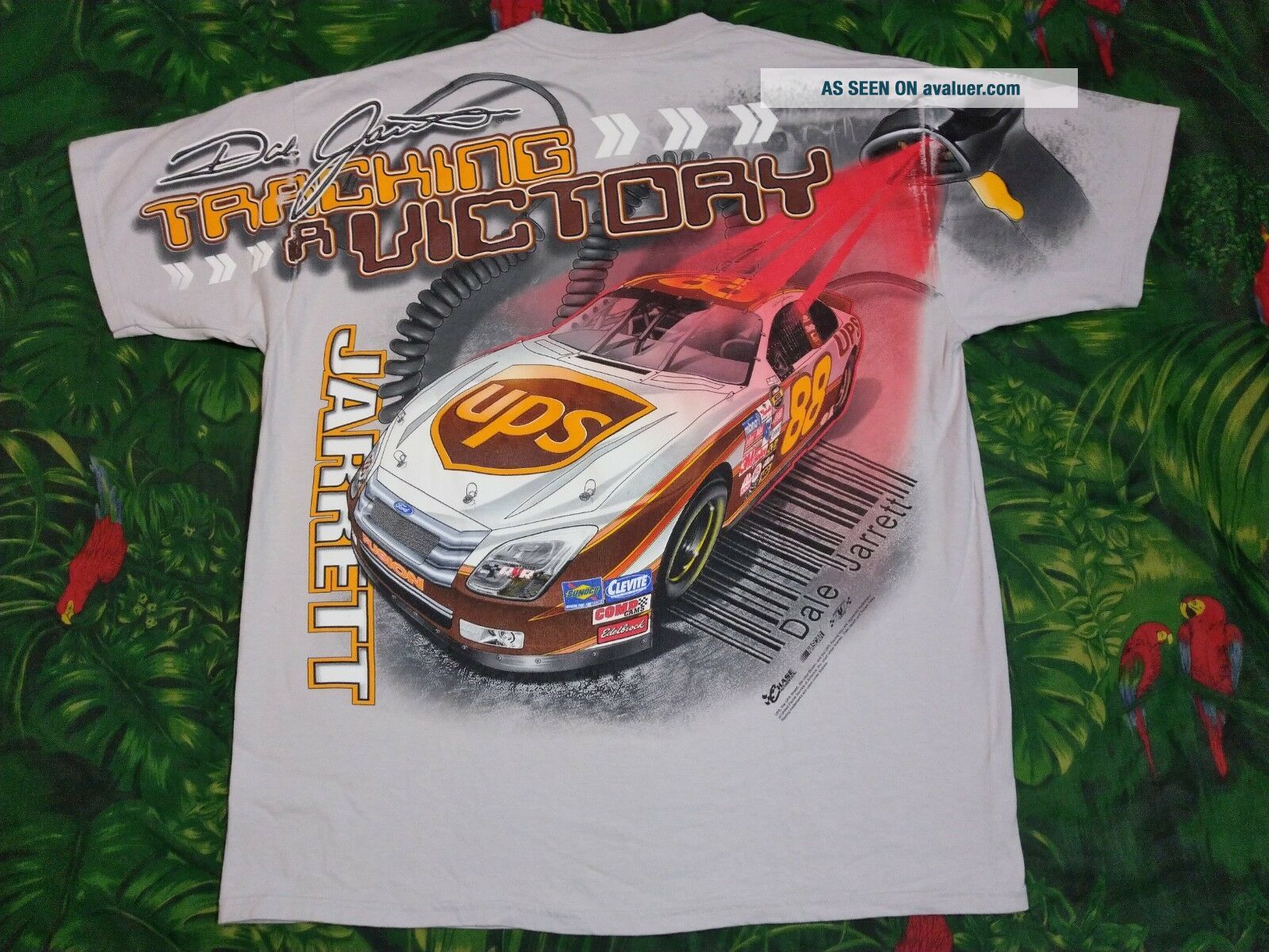 VTG Chase Nascar Dale Jarrett Ground Force Double Sided All Over T