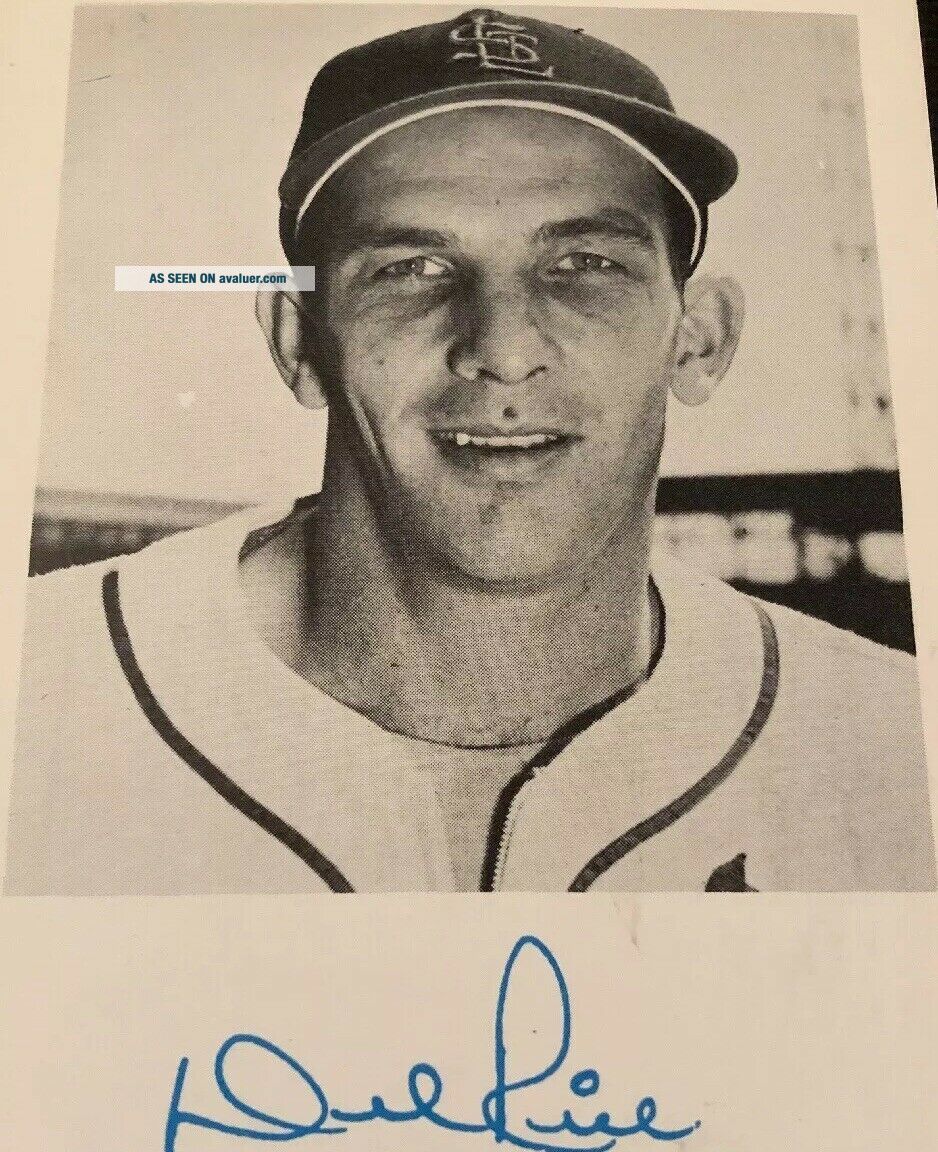 1954 St Louis Cardinals Clubhouse Card Del Rice Baseball Card August ...