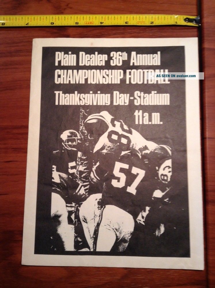 1966 Ohio High School Championship Football Program Cleveland Stadium