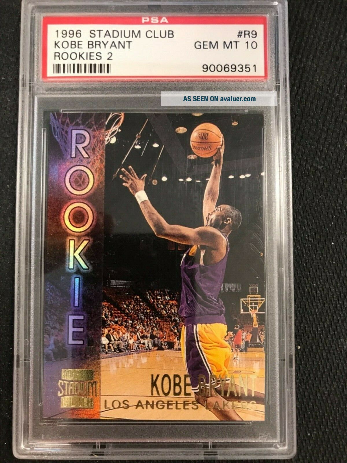 1996 - 97 STADIUM CLUB R9 KOBE BRYANT RC ROOKIES 2 1996 PSA 10 GEM MT ...