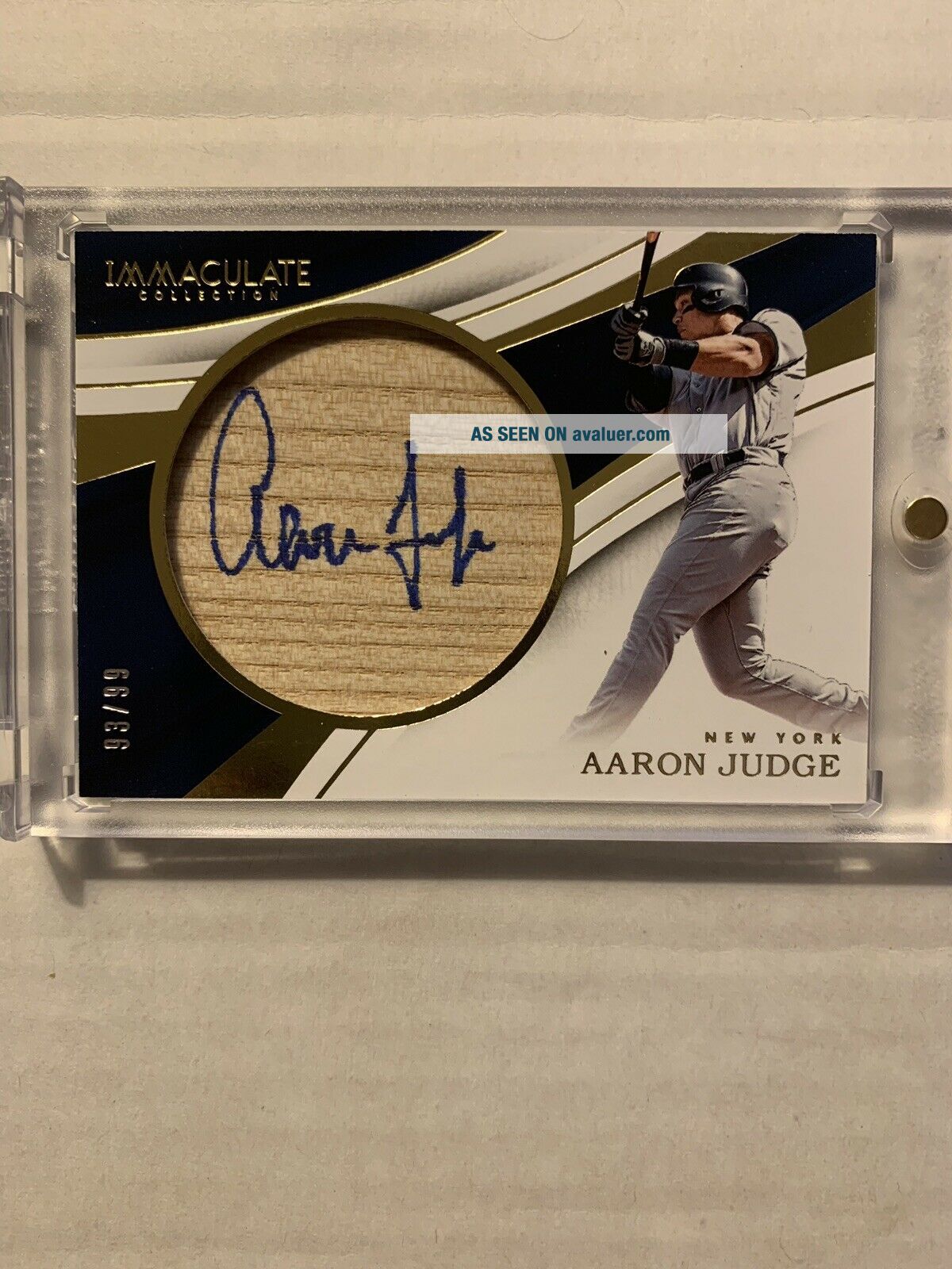 2017 Panini Immaculate Aaron Judge Auto Autograph Bat Relic /99 Yankees ...