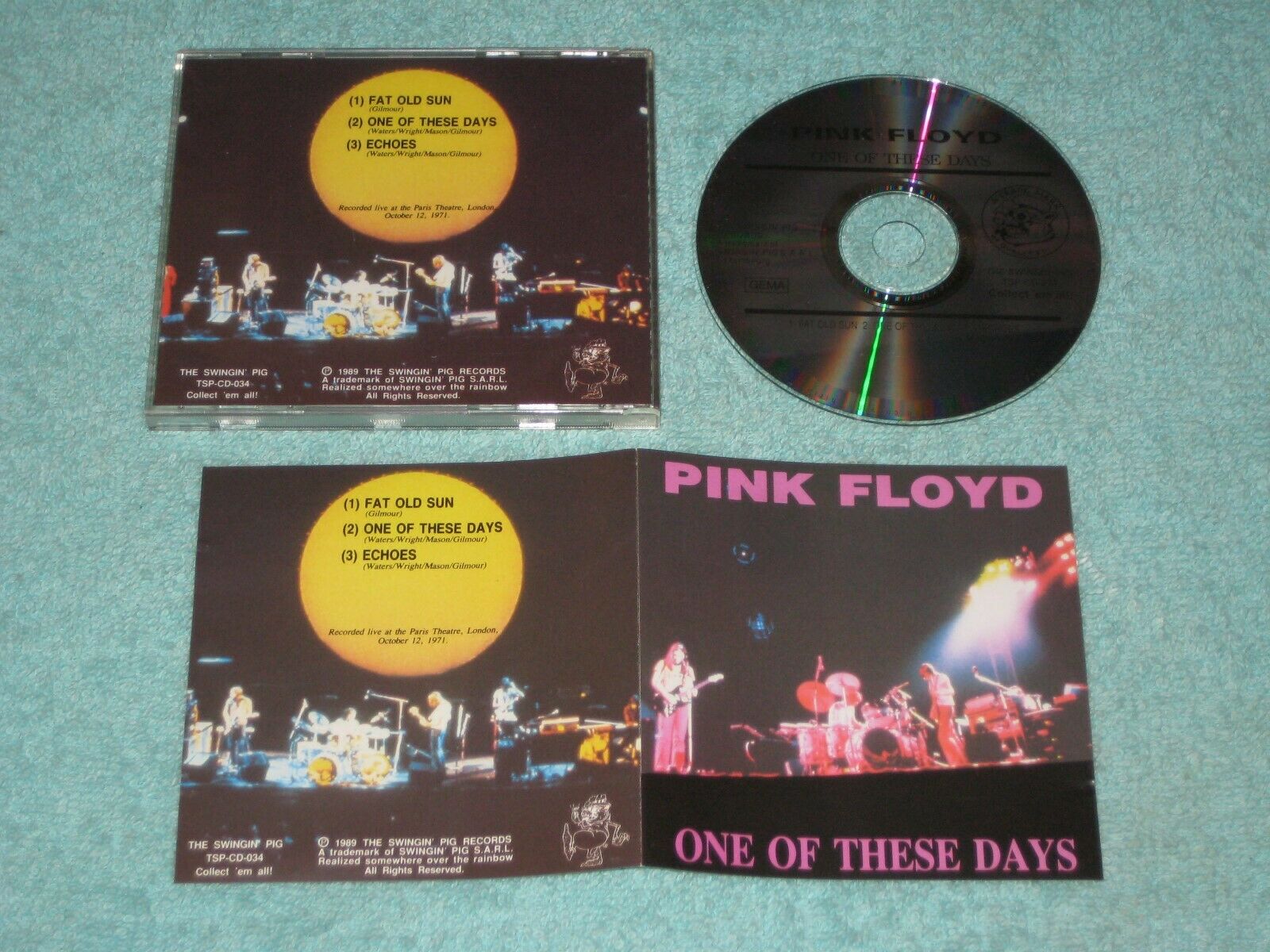 Pink Floyd One Of These Days Rare Live CD (Swingin ' Pig, 1989) Silver ...