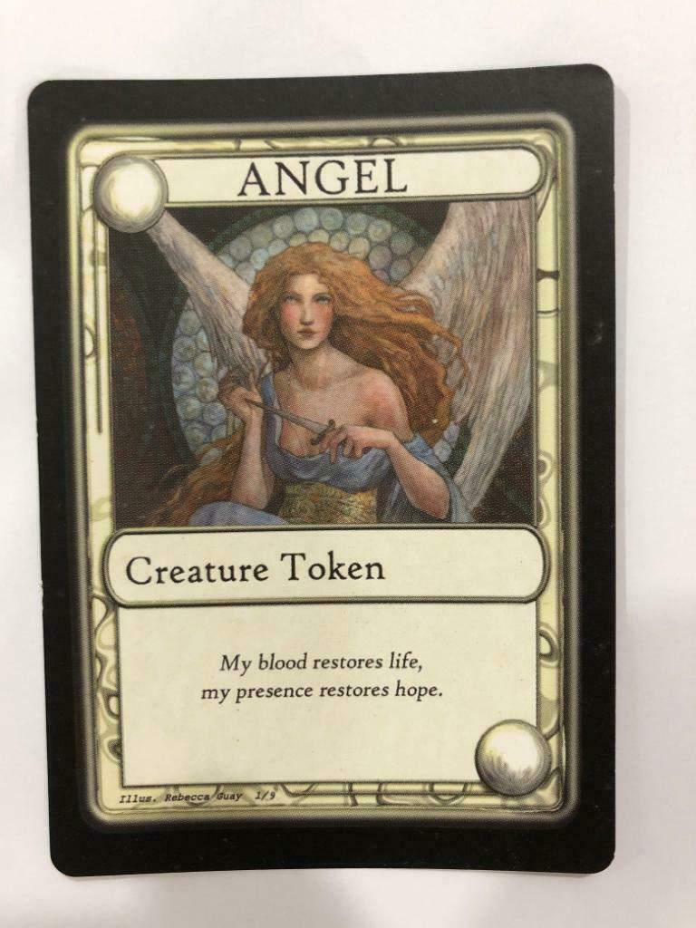 MTG ANGEL TOKEN BY REBECCA GUAY NM (GAMINGETC. COM ISSUED TOKEN) VERY ...