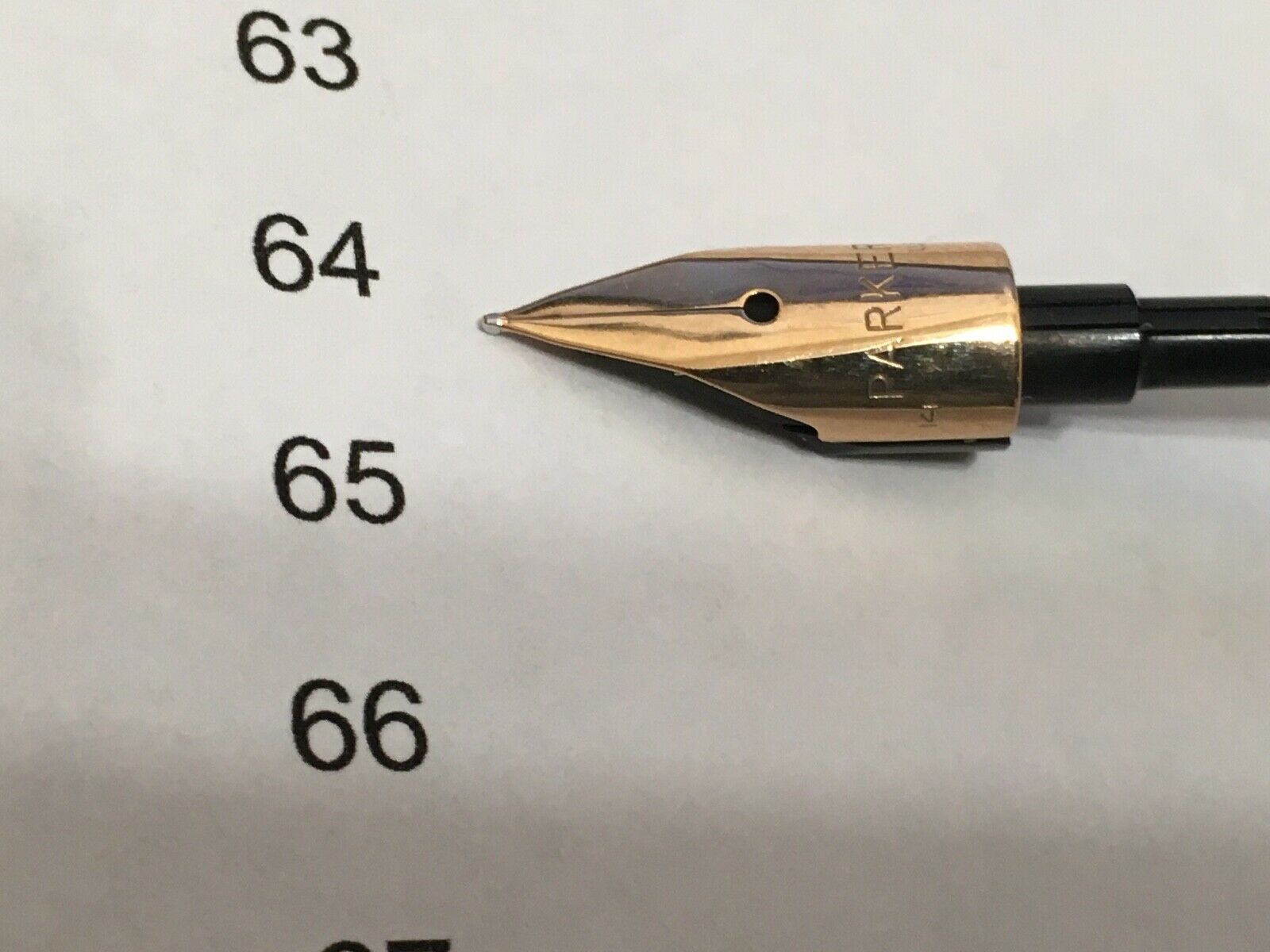 Rare NOS Parker 75 64 STENO Nib With Numbered Hub And Ball Tip | #20061441