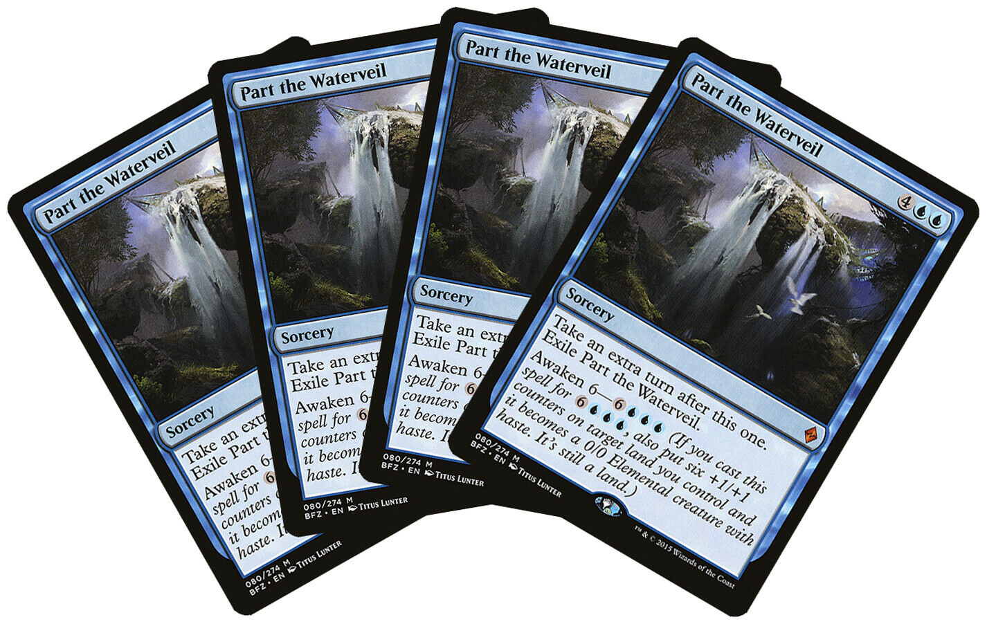 Part The Waterveil [4X X4] Battle For Zendikar NM - M Mythic Rare CARDS ...